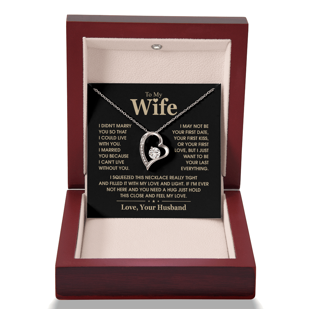To My Wife Last Everything Forever Love Necklace