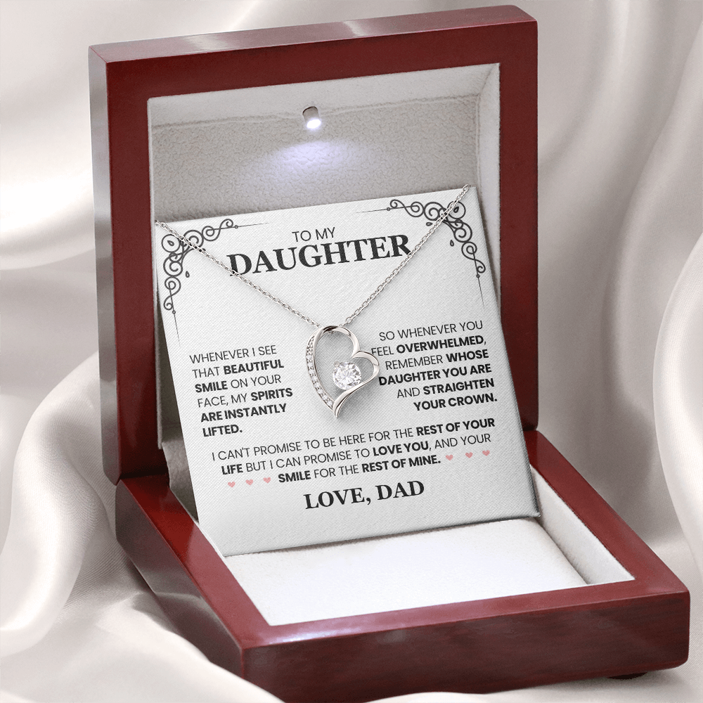 To My Daughter Necklace – Love You & Your Beautiful Smile
