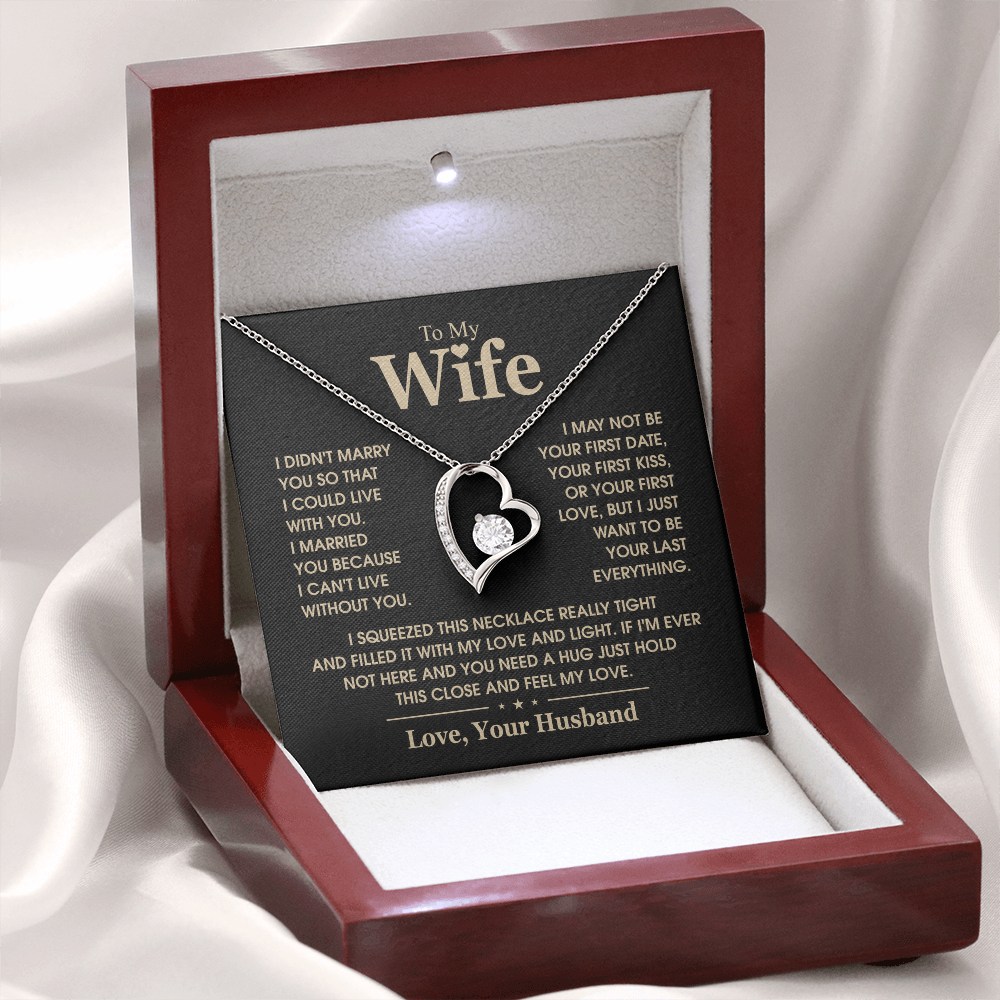 To My Wife Last Everything Forever Love Necklace