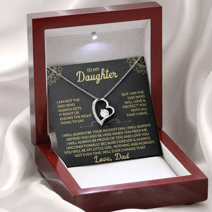 To My Daughter Forever & Always My Little Girl Necklace