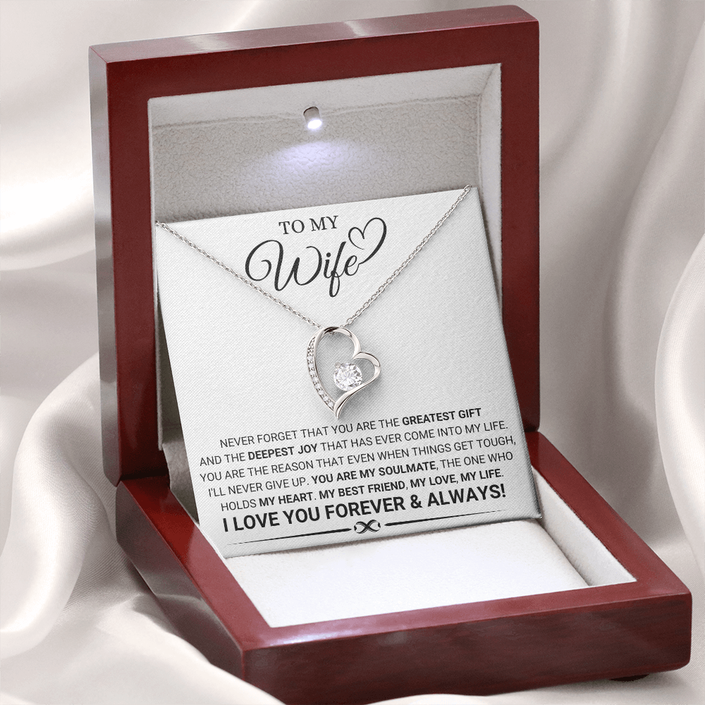 To My Wife My Soulmate Forever Love Necklace