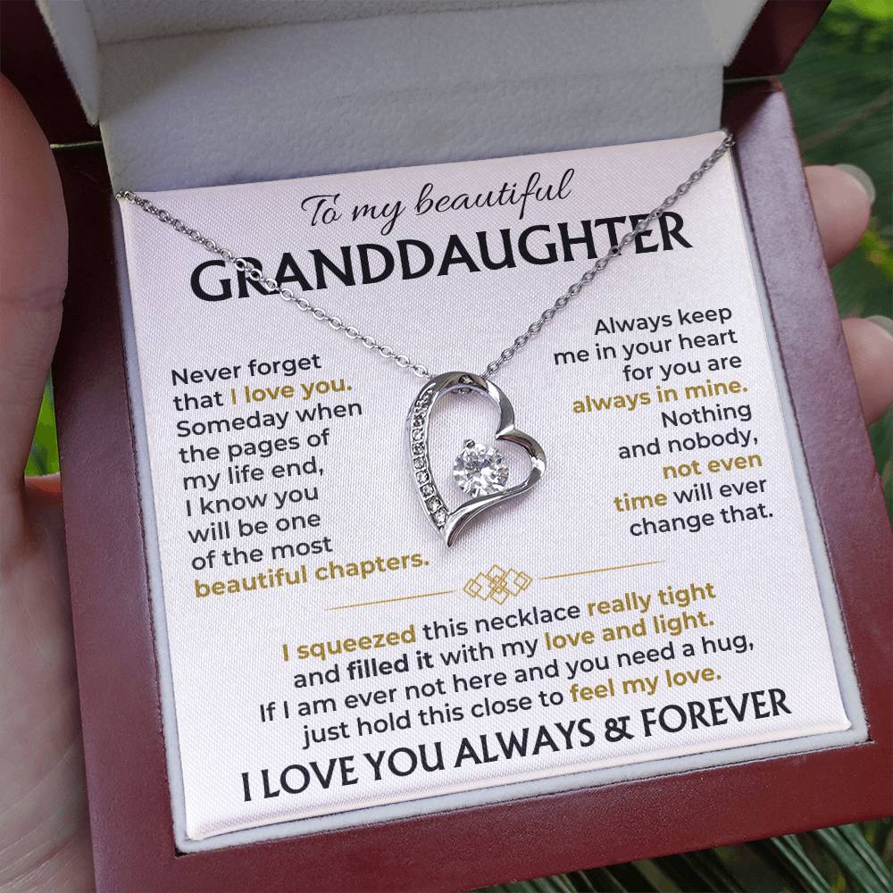 Forever Love Necklace for Granddaughter – Gift with Message of Love