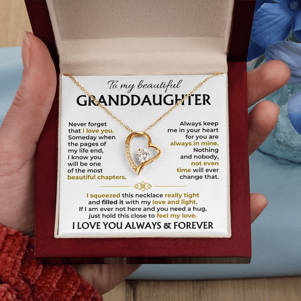 Forever Love Necklace for Granddaughter – Gift with Message of Love
