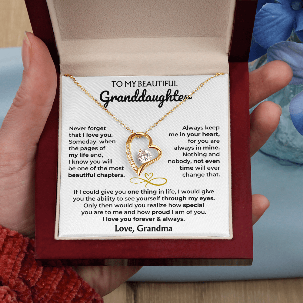Granddaughter Forever Love Necklace Gift from Grandma