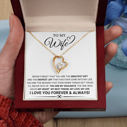 To My Wife My Soulmate Forever Love Necklace