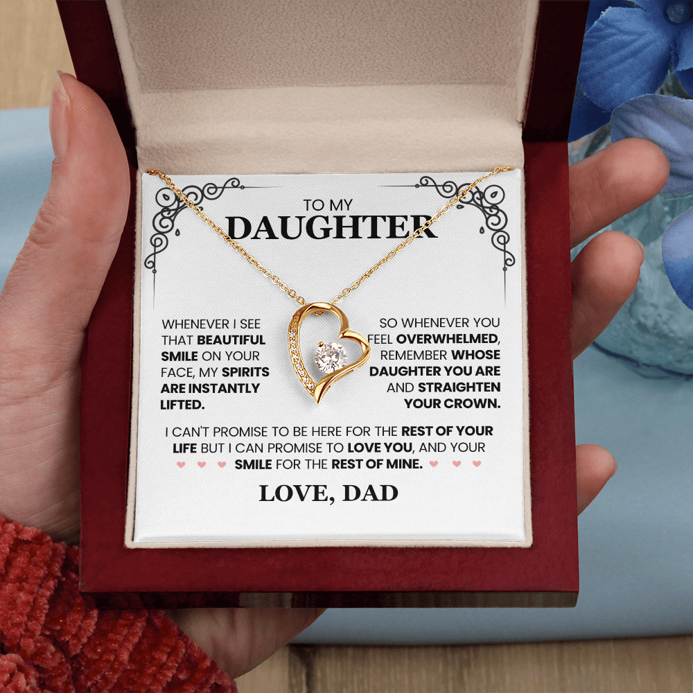 To My Daughter Necklace – Love You & Your Beautiful Smile