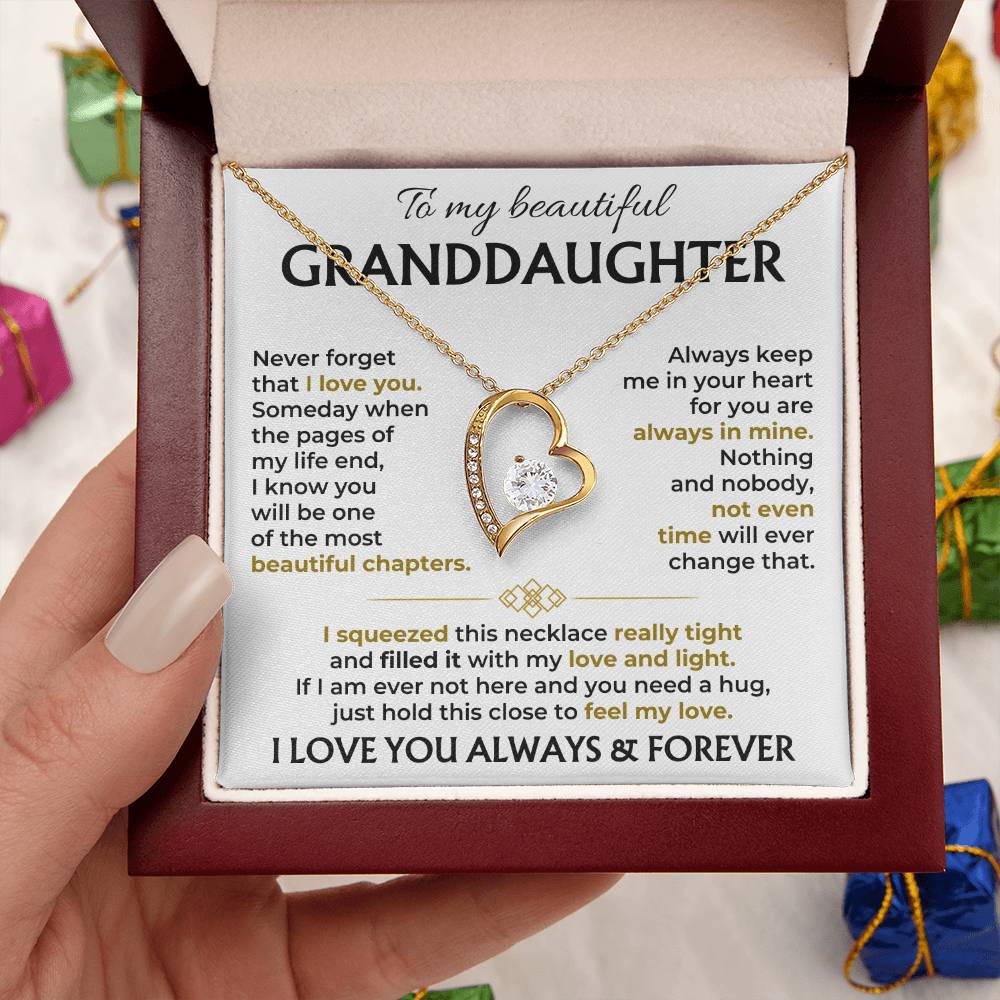 Forever Love Necklace for Granddaughter – Gift with Message of Love