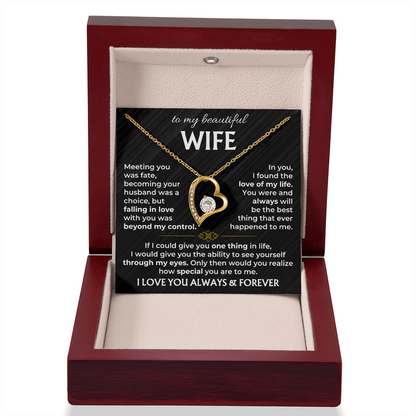 To My Wife Love of My Life Forever Love Necklace