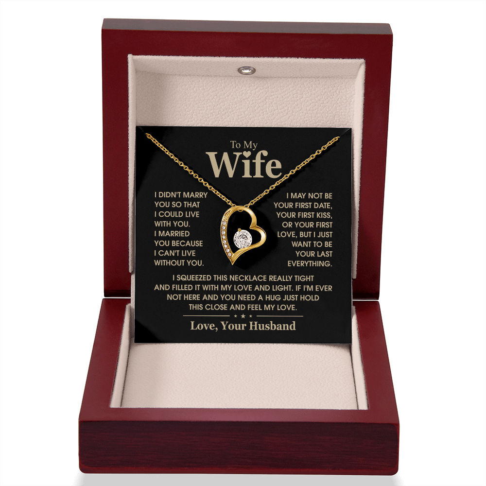 To My Wife Last Everything Forever Love Necklace