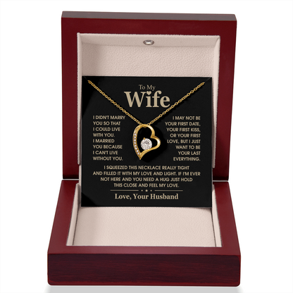 To My Wife Last Everything Forever Love Necklace
