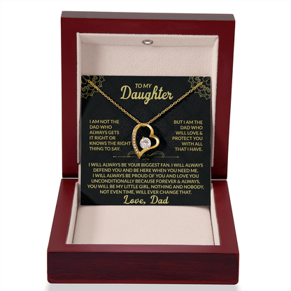 To My Daughter Forever & Always My Little Girl Necklace