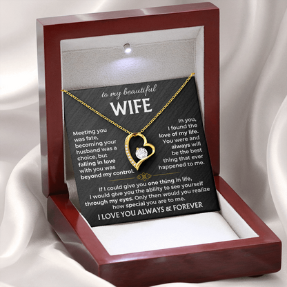To My Wife Love of My Life Forever Love Necklace
