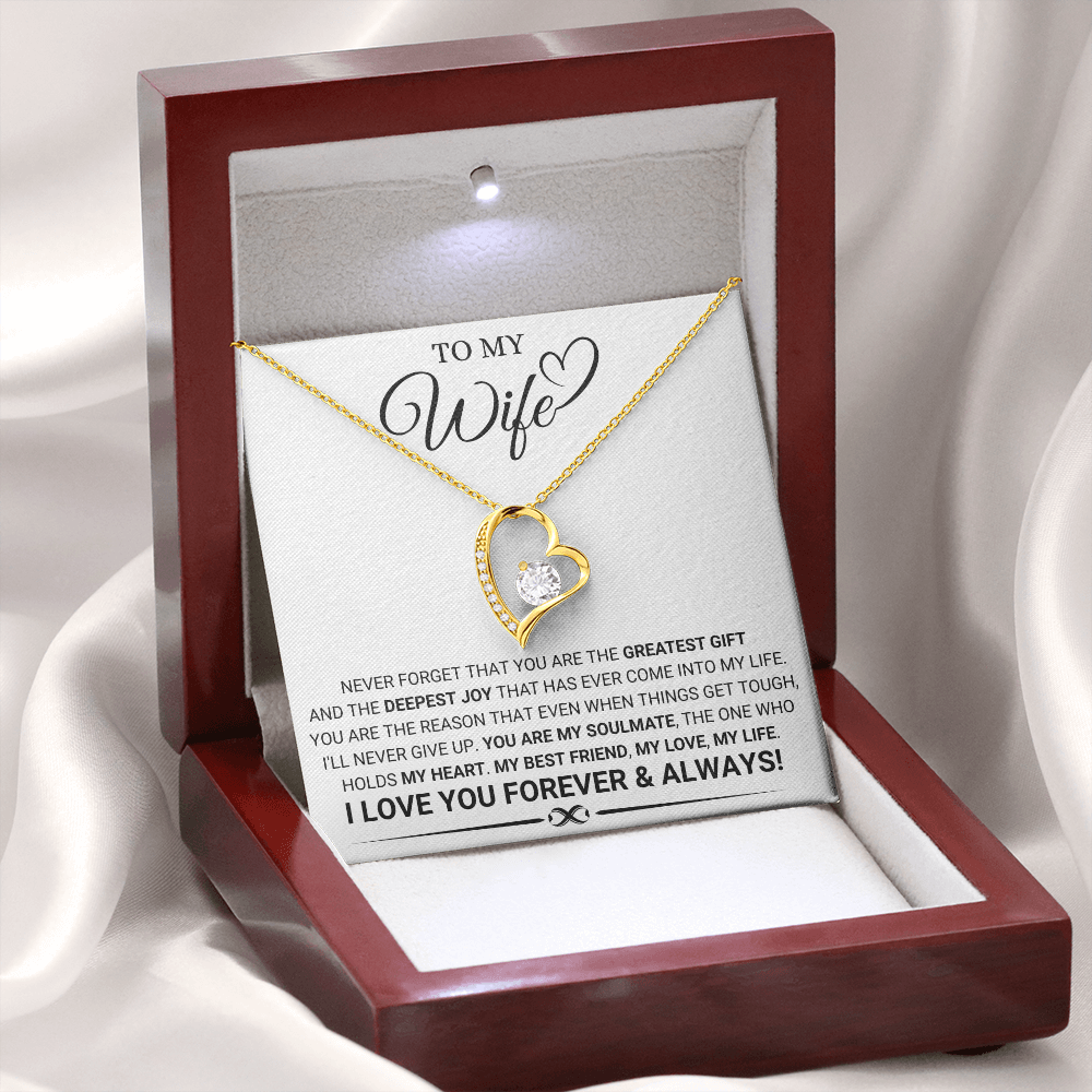 To My Wife My Soulmate Forever Love Necklace