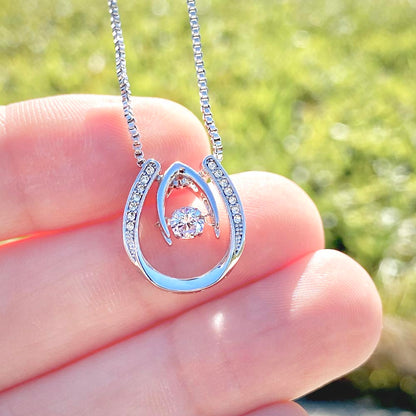 Gift for Daughter from Dad, Be Brave & Strong Lucky in Love Necklace