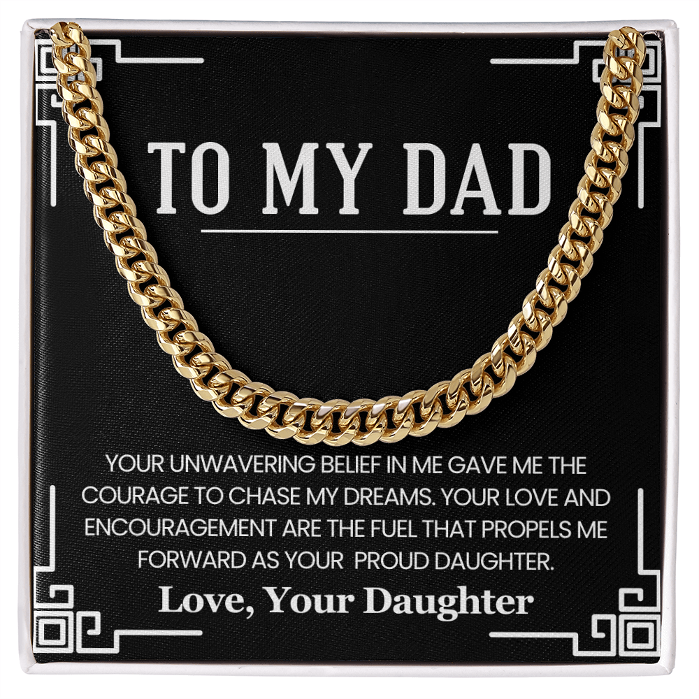 To My Dad Necklace – Your Proud Daughter's Love