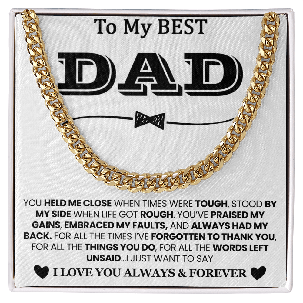 Best Dad Ever Necklace – I Love You Always & Forever