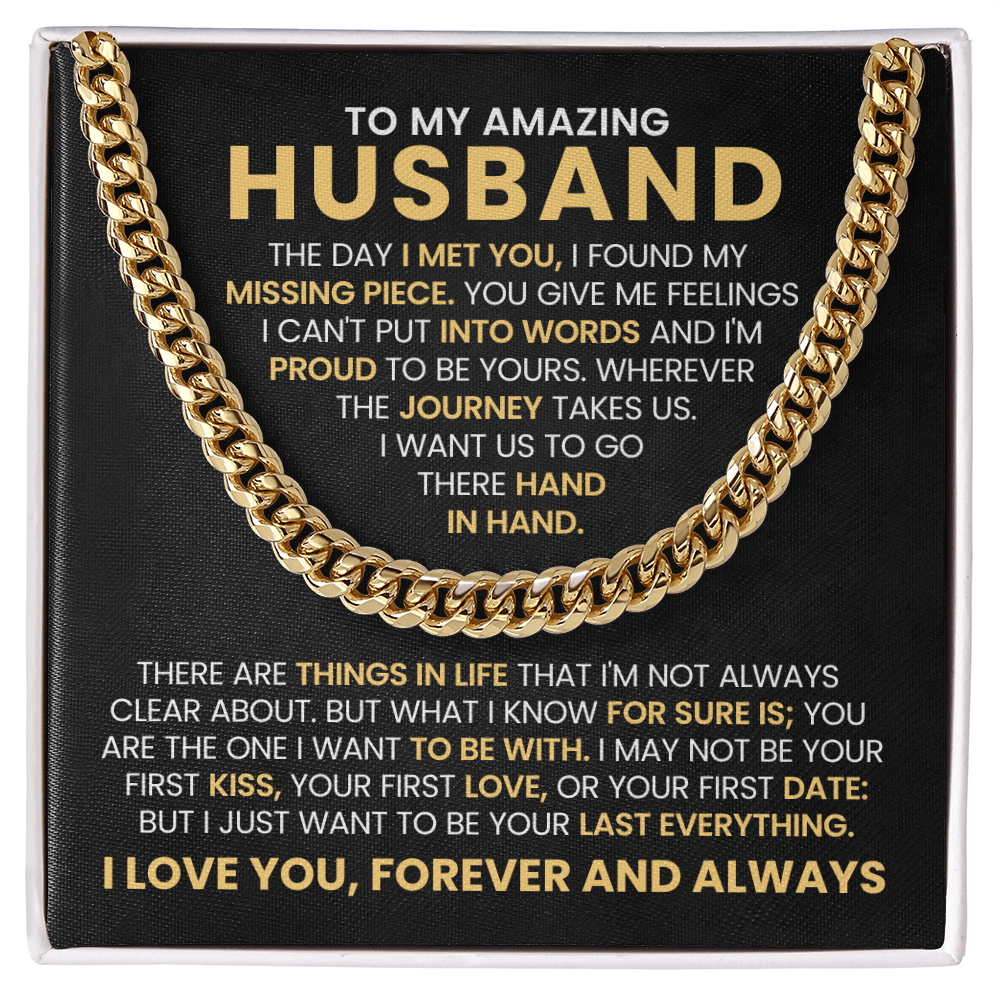 To My Husband Necklace – My Missing Piece Forever