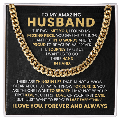 To My Husband Necklace – My Missing Piece Forever