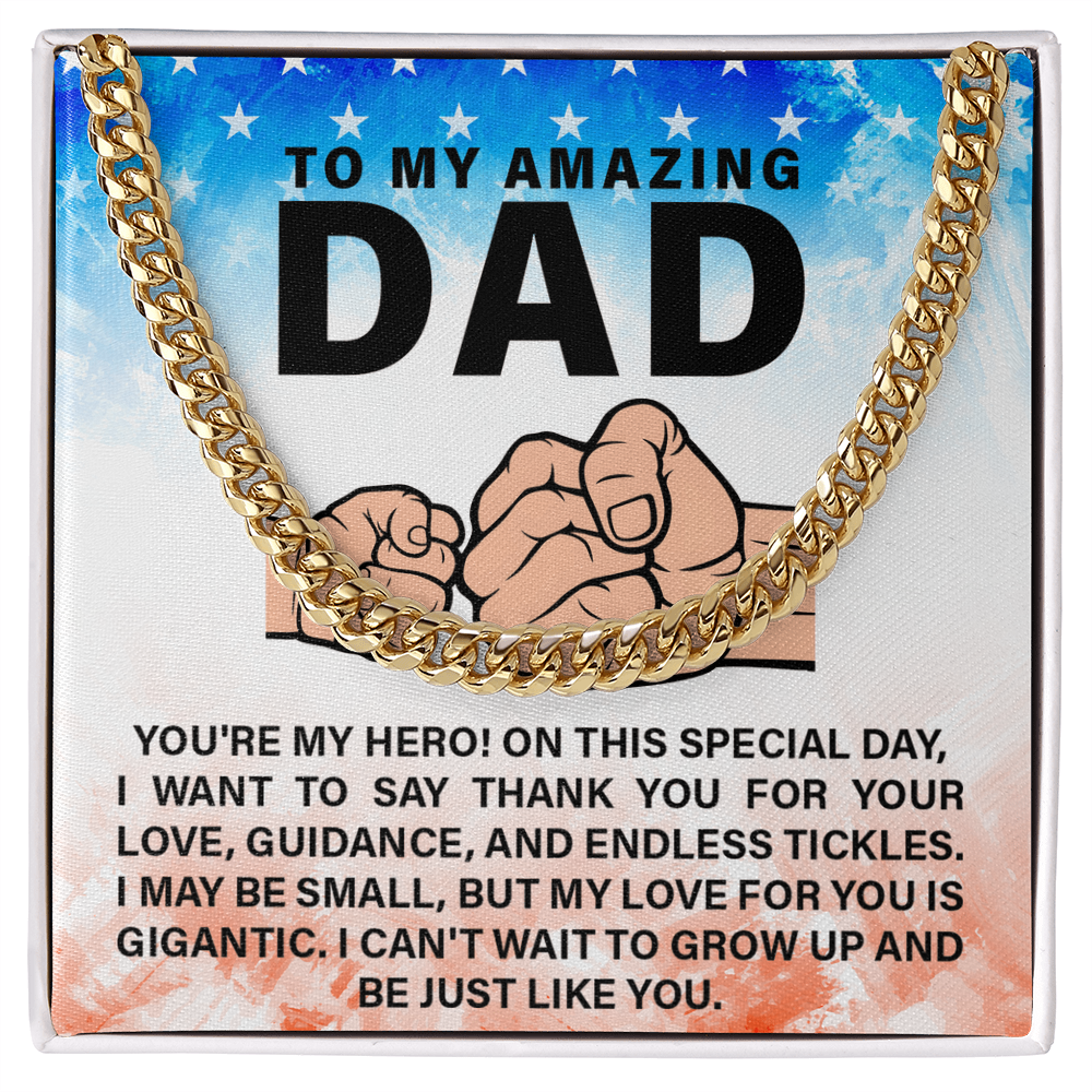 To My Amazing Dad Necklace – My Hero Forever