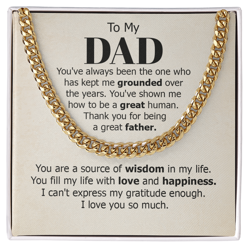 To My Dad Necklace – Thank You for Guiding My Life