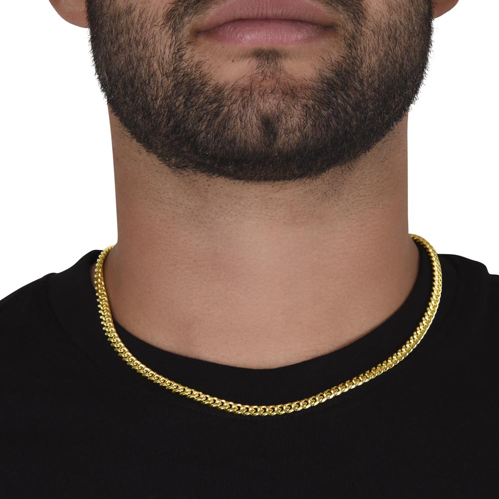 To My Son Cuban Link Chain – Believe & Aim High Gift