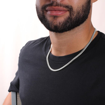 Gift for Son from Dad Cuban Link Necklace – Forever Love & Strength Gift