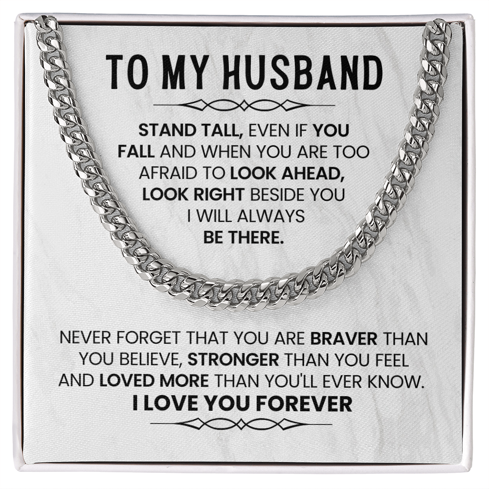 To My Husband Necklace – Stand Tall, Loved Forever