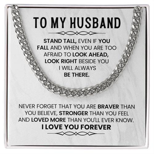 To My Husband Necklace – Stand Tall, Loved Forever