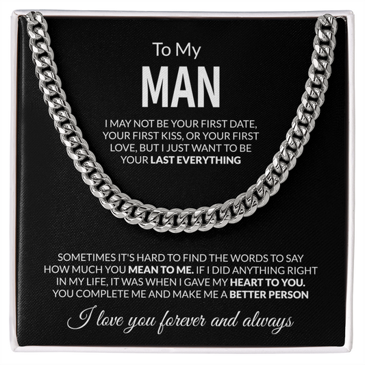 To My Man Necklace – My Last Everything Forever