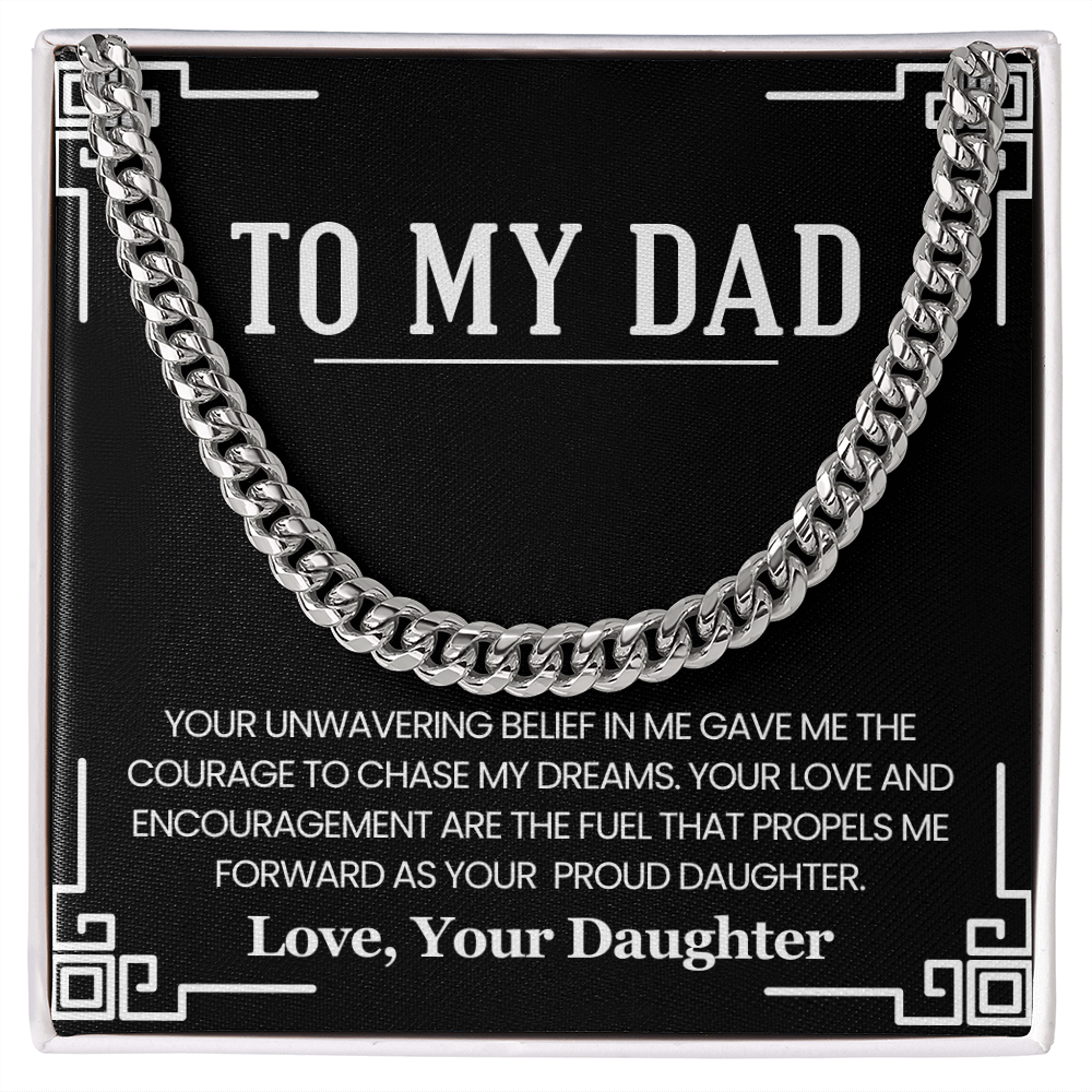 To My Dad Necklace – Your Proud Daughter's Love