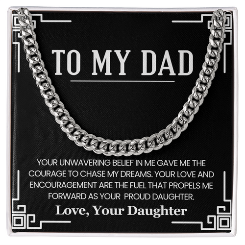 To My Dad Necklace – Your Proud Daughter's Love