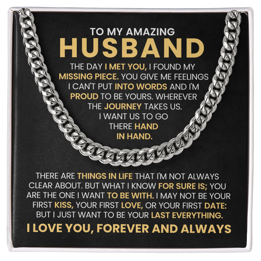 To My Husband Necklace – My Missing Piece Forever