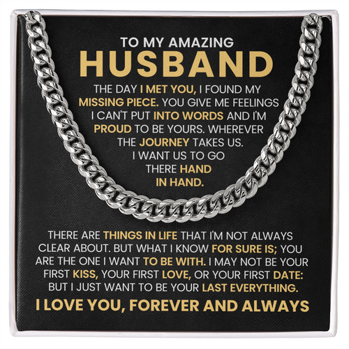 To My Husband Necklace – My Missing Piece Forever