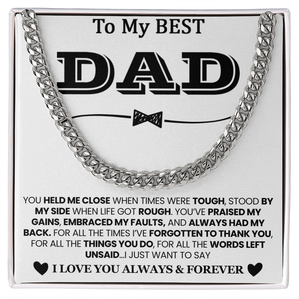 Best Dad Ever Necklace – I Love You Always & Forever