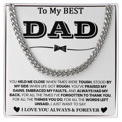 Best Dad Ever Necklace – I Love You Always & Forever