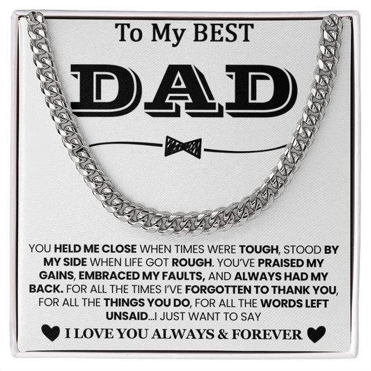 Best Dad Ever Necklace – I Love You Always & Forever