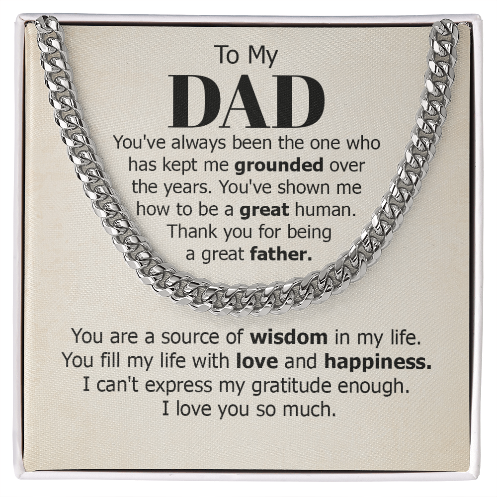 To My Dad Necklace – Thank You for Guiding My Life