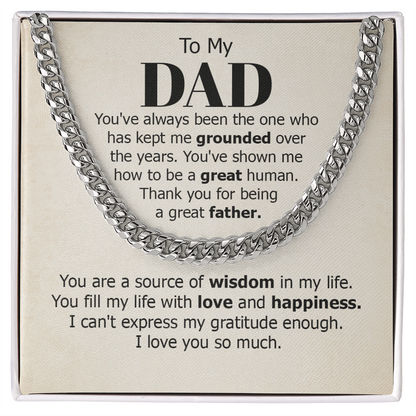 To My Dad Necklace – Thank You for Guiding My Life