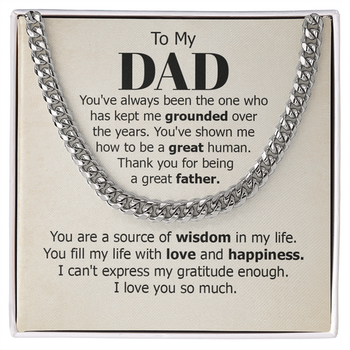 To My Dad Necklace – Thank You for Guiding My Life