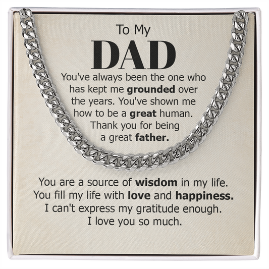 To My Dad Necklace – Thank You for Guiding My Life