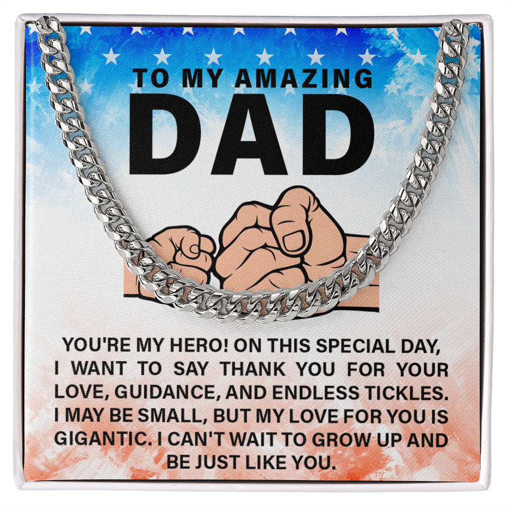 To My Amazing Dad Necklace – My Hero Forever