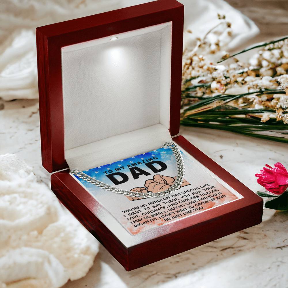 To My Amazing Dad Necklace – My Hero Forever