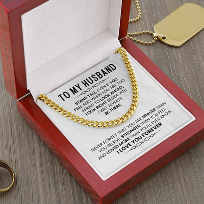 To My Husband Necklace – Stand Tall, Loved Forever