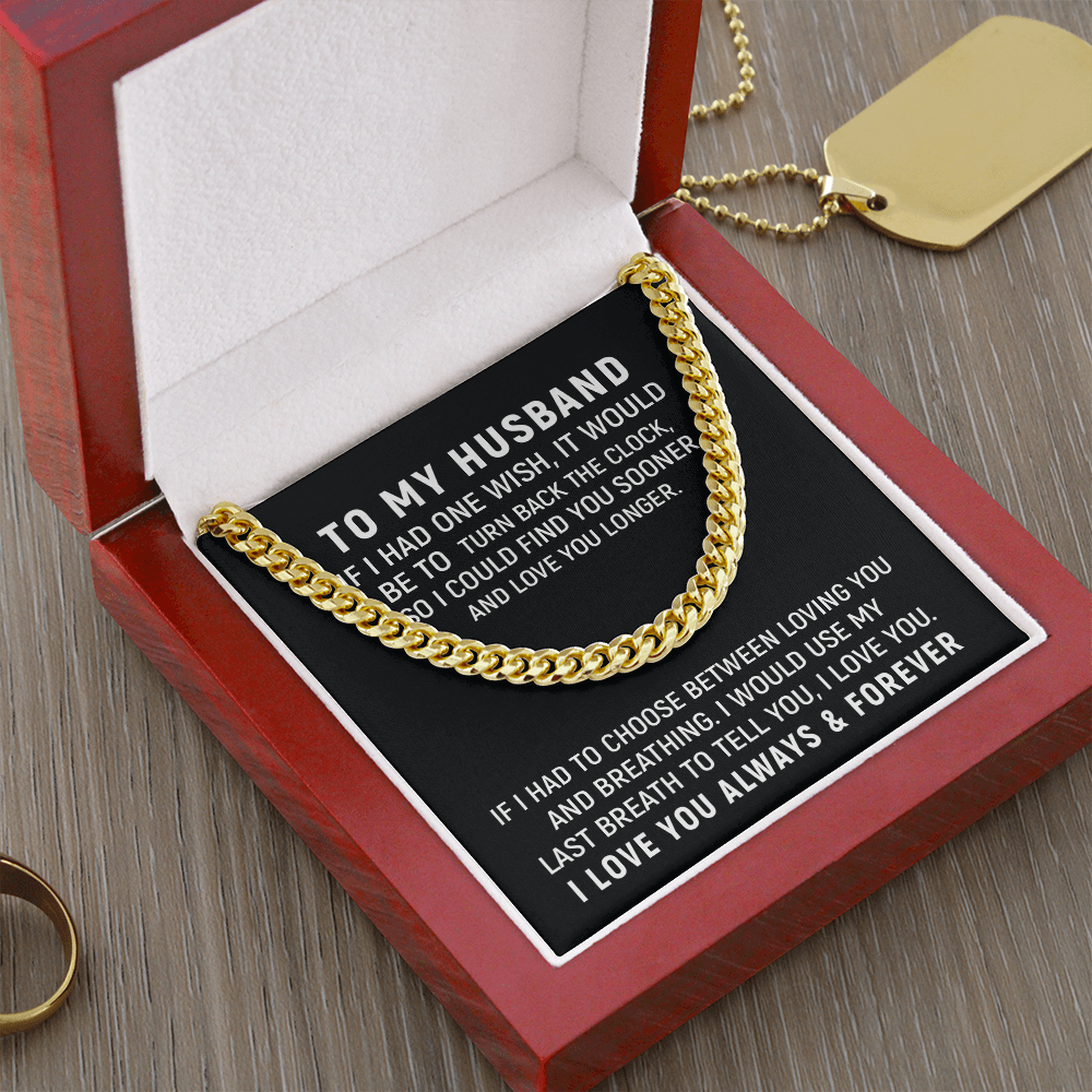 To My Husband Necklace – Love You Always & Forever