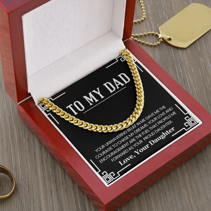 To My Dad Necklace – Your Proud Daughter's Love