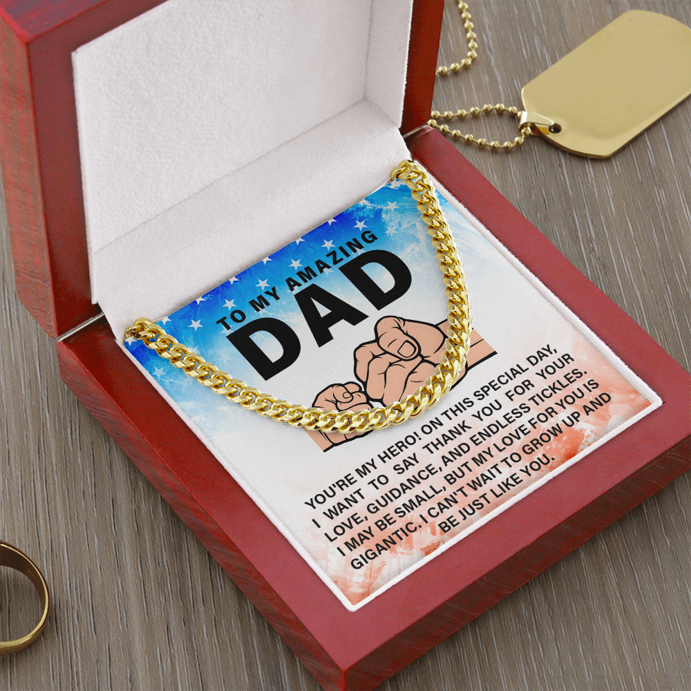 To My Amazing Dad Necklace – My Hero Forever