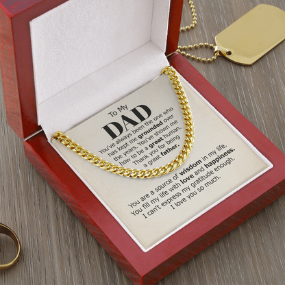 To My Dad Necklace – Thank You for Guiding My Life