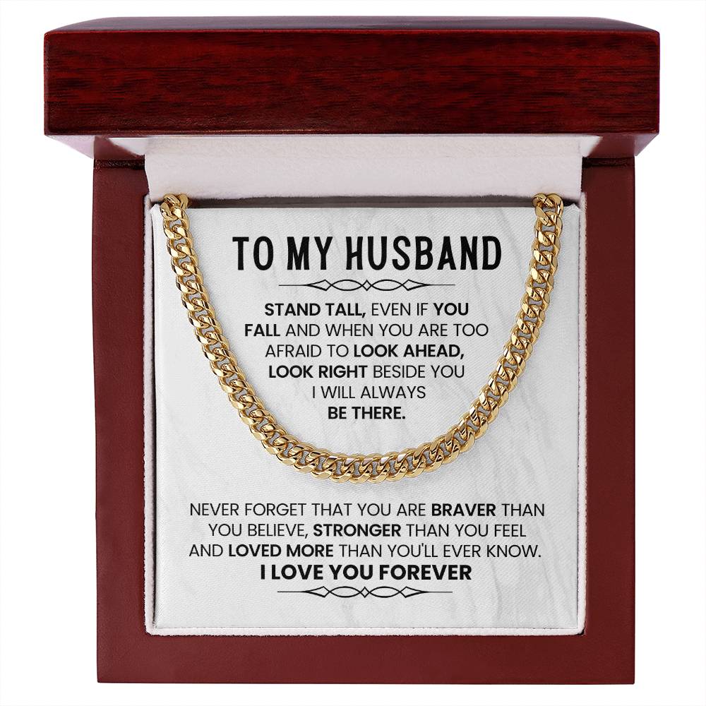 To My Husband Necklace – Stand Tall, Loved Forever