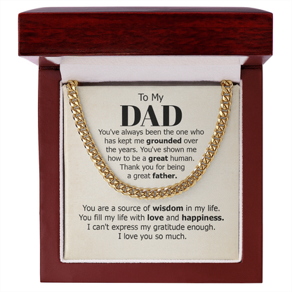 To My Dad Necklace – Thank You for Guiding My Life