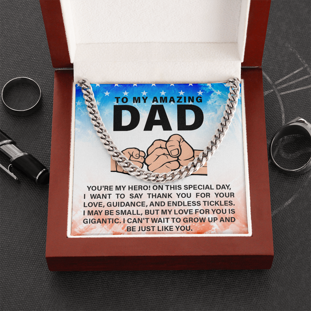 To My Amazing Dad Necklace – My Hero Forever